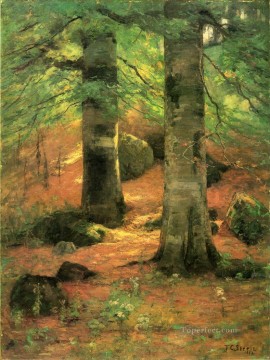  BOSQUE Arte - Vernon Beeches paisajes impresionistas de Indiana Theodore Clement Steele bosque